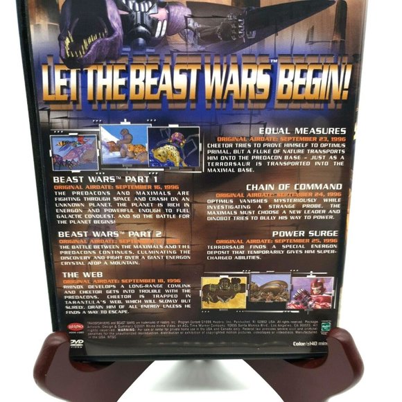 Transformers: Beast Wars - Volume 1 DVD 2002 The Web, Equal Measures Cartoon - Picture 3 of 5